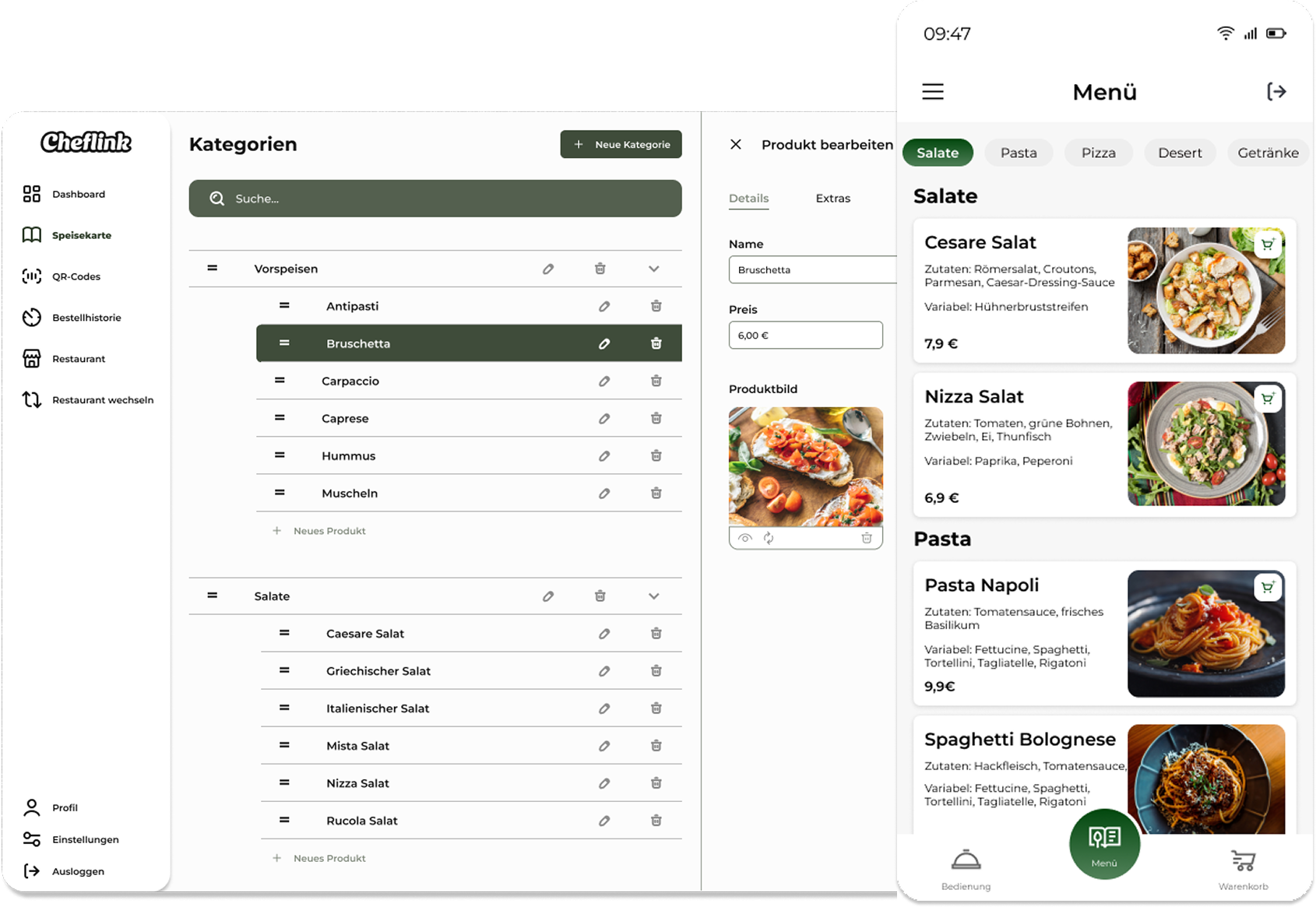 Cheflink project preview